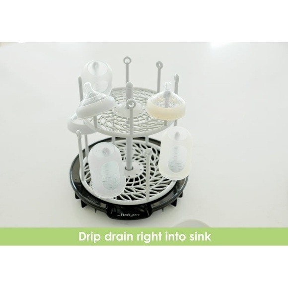 The First Years Gray Spin Stack Drying Rack - Picture 6 of 9